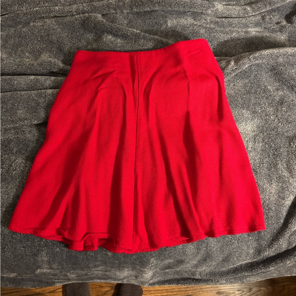 Express Vibrant Red A-Line Skirt